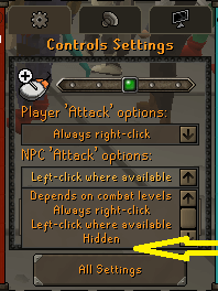 Disable the Attack option